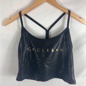 Beyond Yoga Cyclebar Faux Leather crop top XL
racerback